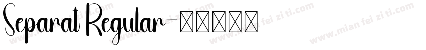 Separat Regular字体转换